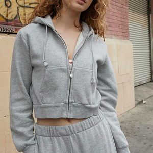 Brandy Melville Cropped Grey Jacket